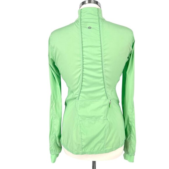 Lululemon Laser Speed Jacket Citra Lime Wind Water Resistant Size 6 - Picture 3 of 16